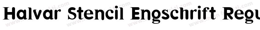 Halvar Stencil Engschrift Regular M字体转换
